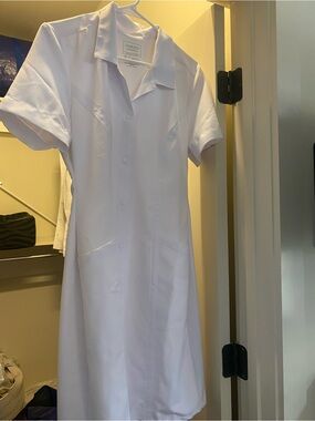 Nursing Pinning White Dress
